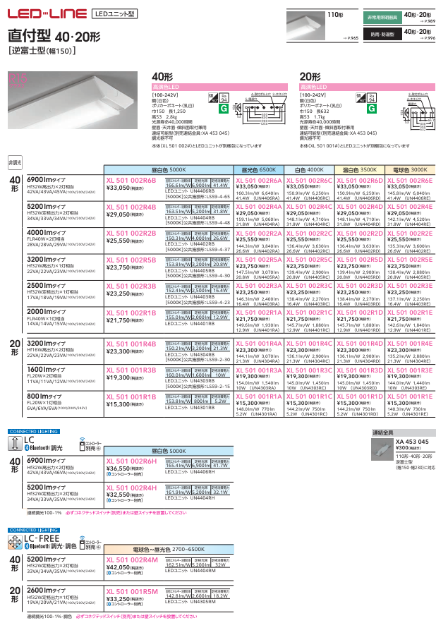 LEDLINE　基礎燈飾　150㎜寬度