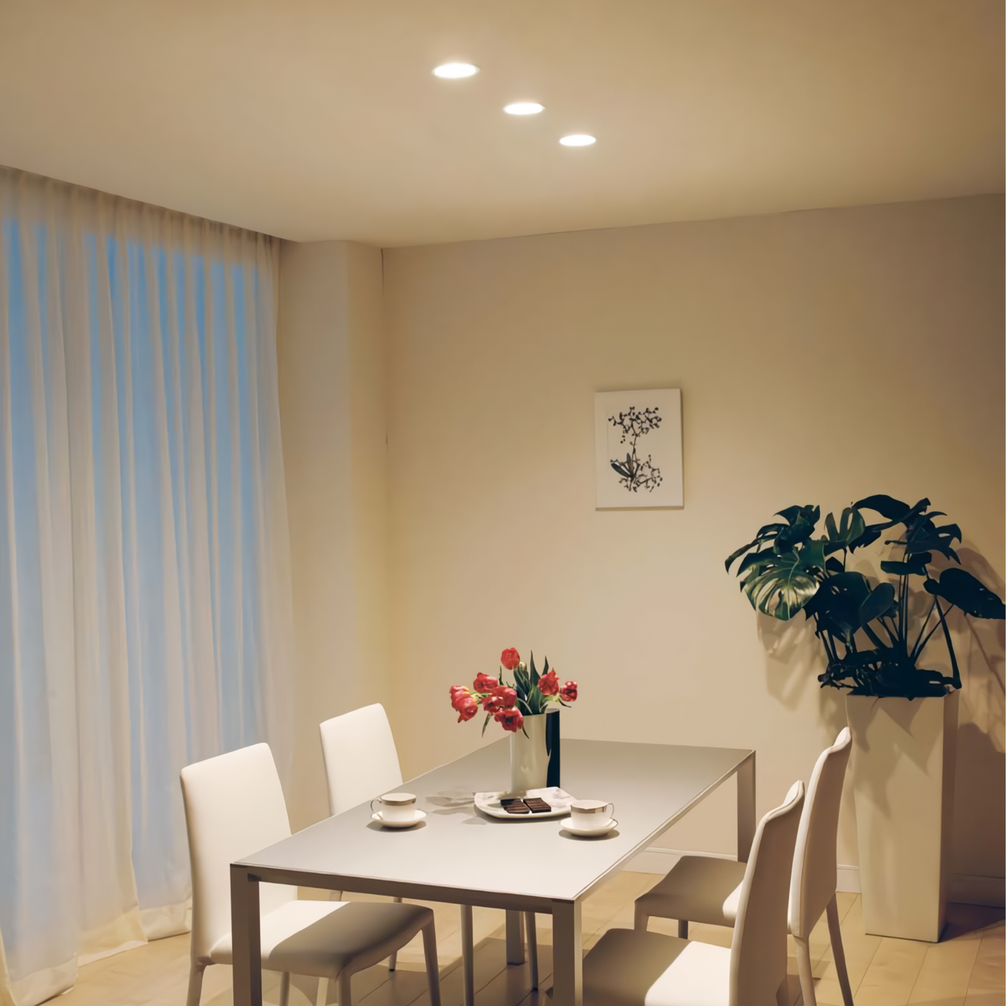 GX53　崁燈　圓型可調　可調光/可調色　100-125Φ　6-8W　450-630lm